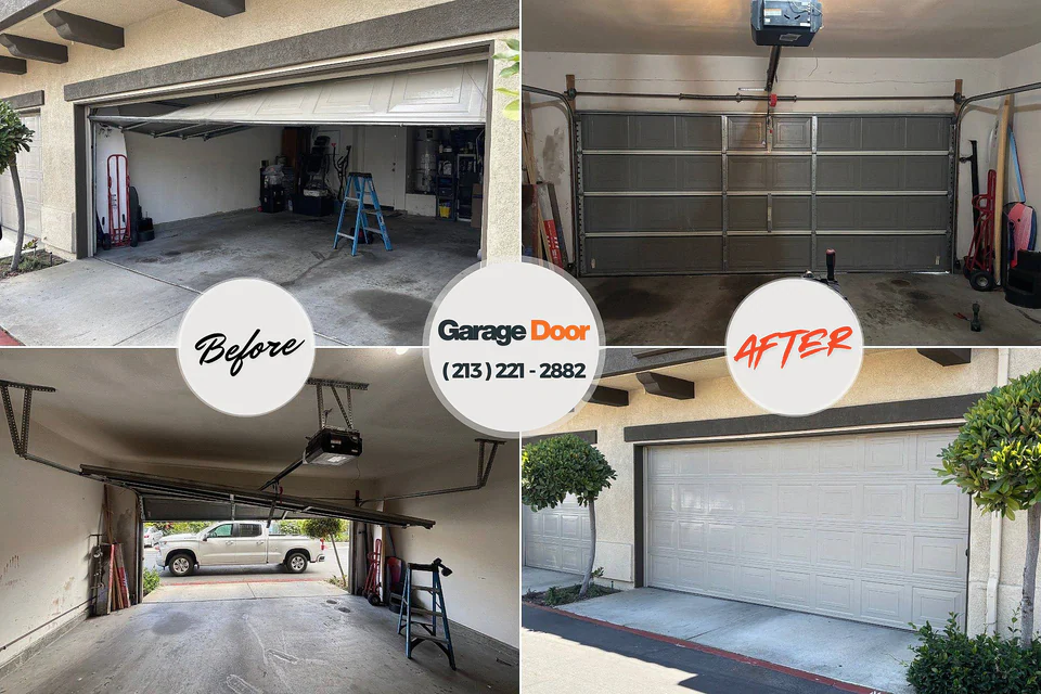 Before and after: garage door repair St. Matthews, SC